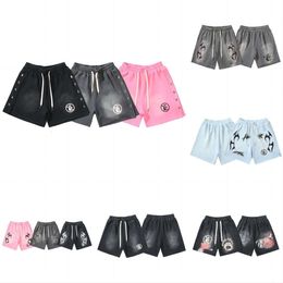 Shorts Hellstart Designers Mens Fashion Flame Imprimerie Brand Trendy Casual Shorts Pantal Pantalon Split pour hommes et femmes