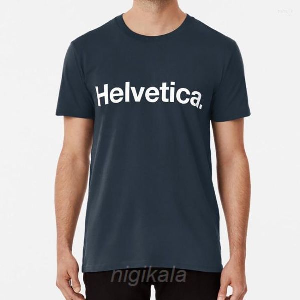 T-shirts pour hommes Type Helvetica Typographycamisetas Mode T-shirt en coton d'impression de haute qualité