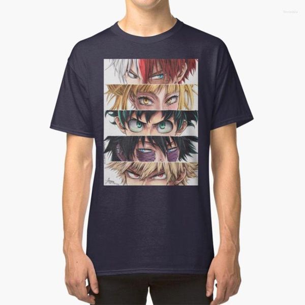 Camisetas de hombre Heroes Eyes camiseta Bnha Mha Todoroki Shouto Toga Himiko Midoriya Izuku Dabi Bakugou Katsuki O0kawaii0o Anime Manga