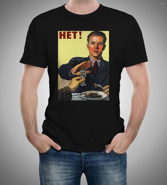 Camisetas de hombre Het Russian Propaganda! Camiseta Anti Alcohol S A 5XL