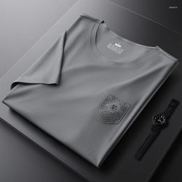 T-shirts pour hommes haut de gamme T-shirt respirant sans couture pour hommes 2023 été personnalisé broderie mode décontracté à manches courtes luxe