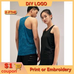 Camisetas para hombres Chaleco deportivo de gama alta Logotipo personalizado Publicidad Camisa cultural DIY Verano Cuello redondo Monos Clase Ropa Imprimir bordado