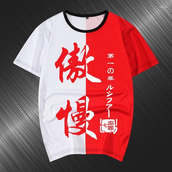 Camisetas para hombre High-Q Unisex Anime Cos Seven Deadly Sins Camiseta informal de algodón Camiseta The
