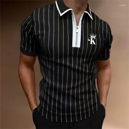 T-shirts pour hommes T-shirts pour hommes de haute qualité T-shirt d'été Fashion Stripe imprimé Top à manches courtes pour