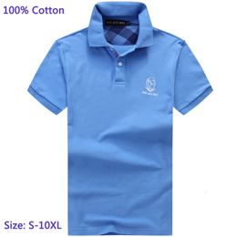 T-shirts pour hommes de haute qualité 100% coton pour hommes T-shirts Marque Big Obese Polo Super Large Tricoté Respirant Plus Taille S-6XL 7XL 8XL 9XL 10XL 231021