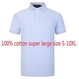 Heren T-shirts Hoge kwaliteit 100% katoen voor heren T-shirts Zomer Korte mouw Grote man Grote zwaarlijvige polo Grote maten S-6XL 7XL 8XL 9XL 10XL 231021