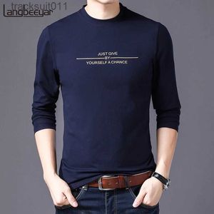 T-shirts pour hommes Haute Qualité 2023 Nouvelle marque de mode T-shirt Hommes Coréen Imprimer Tendances Streetwear Tops One Piece Long Sle T-shirt Vêtements pour hommes L231208