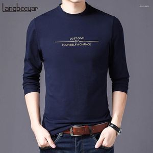 T-shirts pour hommes de haute qualité 2024 marque de mode chemise hommes coréens imprimés tendances streetwear tops une pièce à manches longues t-shirt vêtements pour hommes