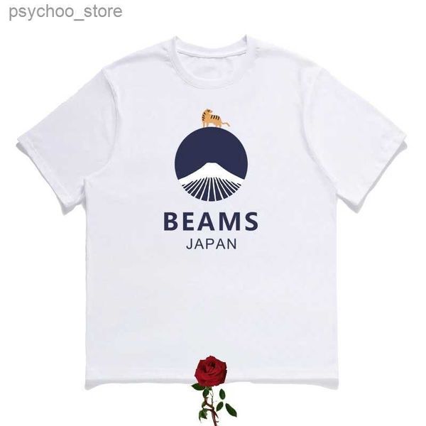 T-shirts pour hommes Haute Qualité Animal Mount Print Beams T-shirts Hommes Femmes Casual Lâche Col Rond Manches Courtes Beams Japon Top Tees Q240130