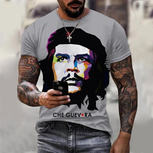 Camisetas para hombre, camiseta con estampado 3D del Che Guevara de alta calidad, camiseta informal de moda de verano para hombre y mujer, ropa de calle Harajuku, camisetas de gran tamaño