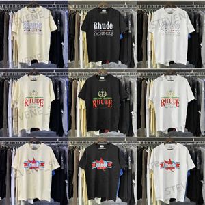 T-shirts pour hommes Lettres de style classique de haute qualité Imprimer T-shirt Hommes Noir Blanc Abricot Top Mode Casual Surdimensionné HipHop Top T T240325