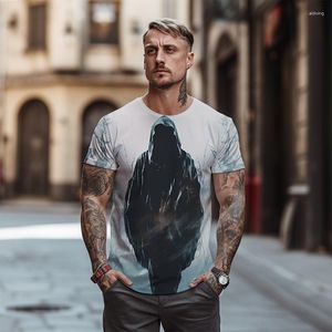 T-shirts pour hommes de haute qualité Fashion -shirt 3D Character Print Pattern Super Large Street Casual Round Neck