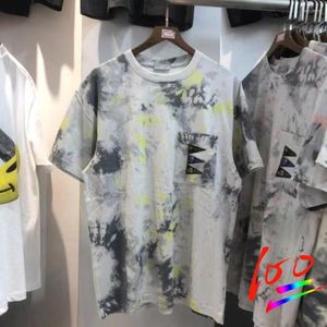 Camisetas para hombre, camisetas con pegatinas de indios Kapital de tela pesada de alta calidad, moda de verano para hombres y mujeres, ropa de marca Tie Dye, camisetas