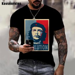 T-shirts pour hommes de haute qualité Hero Che Guevara imprimé 3D T-shirt Hommes Femmes Mode d'été Casual Harajuku Streetwear Tops surdimensionnés