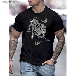 T-shirts pour hommes de haute qualité Vêtements pour hommes T-shirt surdimensionné Y2K Lion Strass Designer Tops à manches courtes Casual Unisexe Draily Streetwear T-shirts T240105