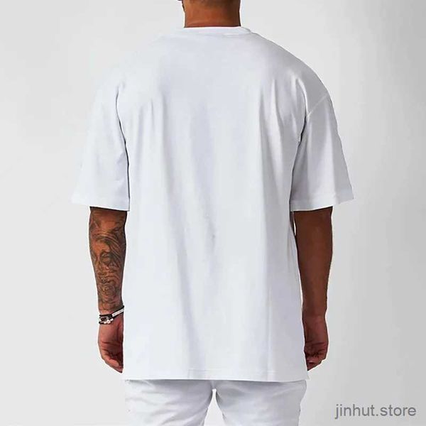 Camisetas para hombres Camiseta para hombres de alta calidad 100% Camiseta de algodón Mujeres Mujeres Color sólido Copa básica casual Gran tamaño Manga corta Blanca Top