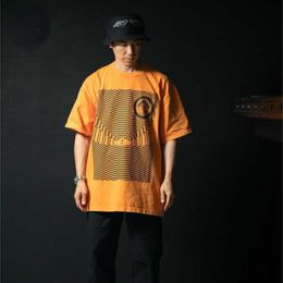 Camisetas de hombre de alta calidad Orange Cav Empt Vintage T Shirt Men 1 1 Nice Washed CAVEMPT C.E Camisas de mujer Ligeramente de gran tamaño Tops de manga corta