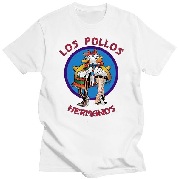 T-shirts pour hommes t-shirt de haute qualité100% coton Breaking Bad LOS POLLOS Chicken Brothers imprimé décontracté t-shirt drôle tee-shirts masculins 230217