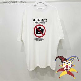 T-shirts pour hommes T-shirt Vetements de haute qualité Hommes Femmes 1 1 Surdimensionné PAS DE MÉDIAS SOCIAUX MERCI T-shirt Tops Tee VTM T230602