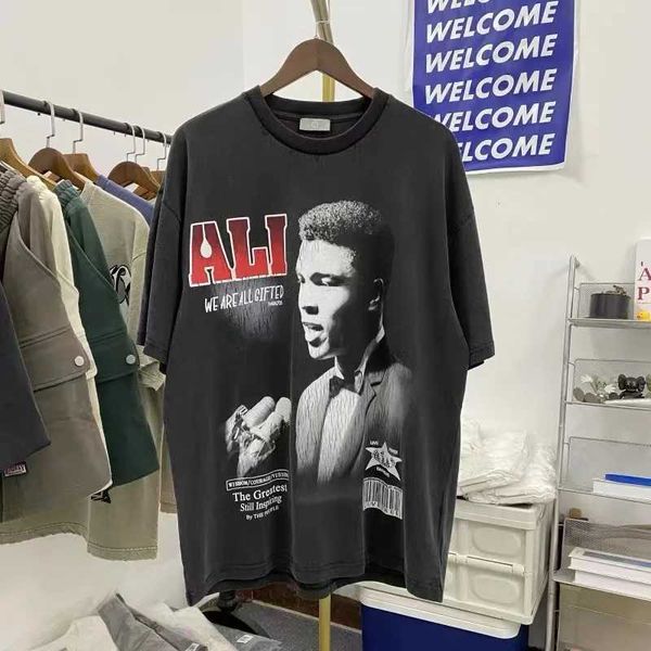 Camisetas para hombres High Street Black Ali Legend Boxer T Shirt