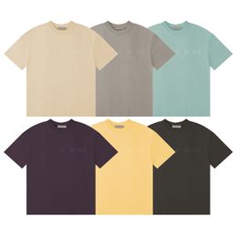 T-shirts pour hommes High Street Lettres de mode T-shirt 3D Offset Impression à manches courtes Tops Vêtements surdimensionnés