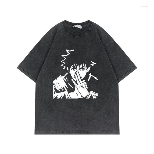 Männer T-Shirts High Street Männer T-shirt Anime T-shirts Oversize Jujutsu Kaisen Hemd Sommer Kurzarm T-shirts Für Baumwolle Frau Kleidung Tops
