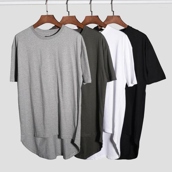 Hommes t-shirts High Street Style hommes mode Hip Hop chemise coton surdimensionné t-shirts hauts hommes à manches courtes Punk Hiphop vêtements Streetwear