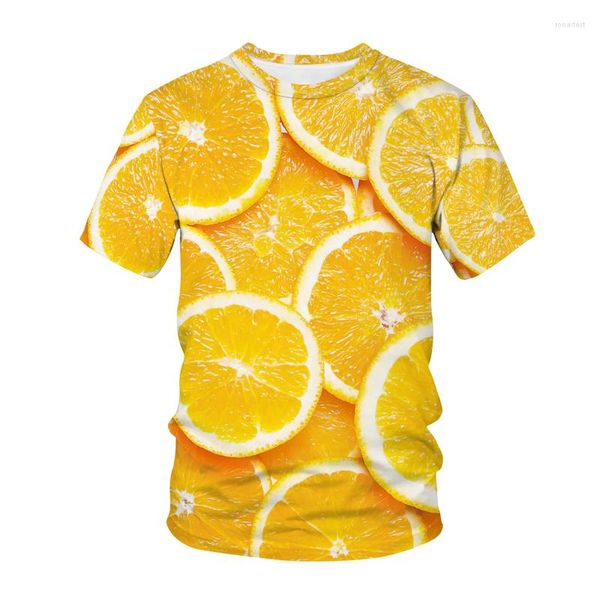 Camisetas para hombre, camiseta de verano con estampado 3d de frutas de Hip Hop, divertida camiseta de manga corta a la moda con kiwi y fresa, camiseta holgada de calidad con cuello redondo para la calle