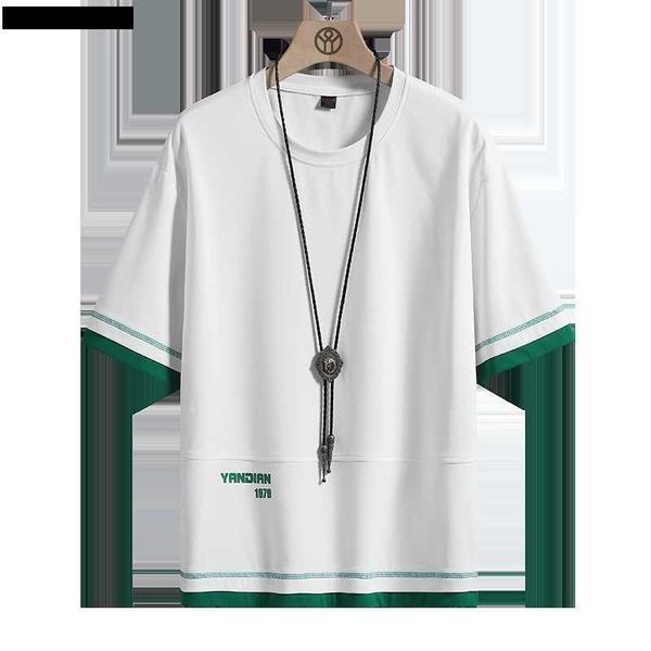 T-shirts pour hommes Hip Hop Loose Mens Streetwear T-shirts Casual Classic 2023 Summer Short Sleeves Black White Tshirt Tees Plus Oversize 5XL 6XL W0322