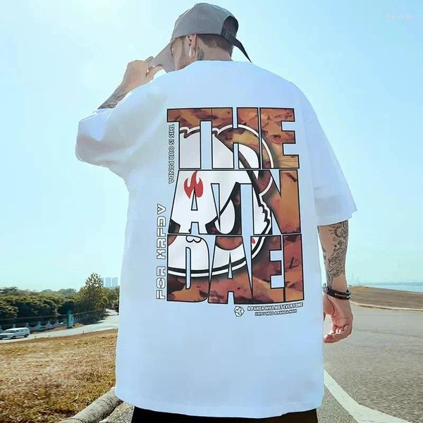 Camisetas para hombres Hip Hop Panda Camisa con estampado gráfico para hombres Verano Casual Camisetas de manga corta de gran tamaño Moda Y2K Ropa Streetwear Tops