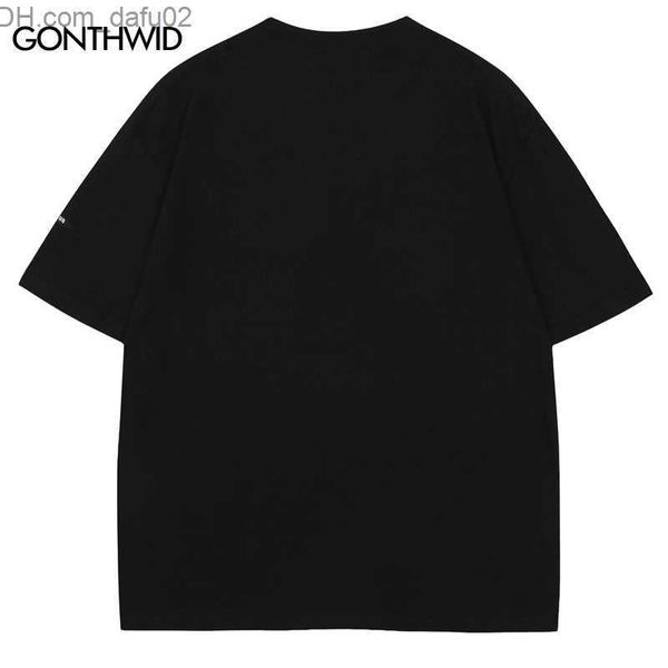 T-shirts pour hommes Hip Hop Punk Tee Shirts Streetwear Hommes Abstrait Graphique Imprimer Gothique Coton T-shirt 2023 Harajuku Coton Lâche T-shirt D'été Top Z230714