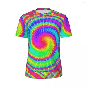 Heren T-shirts Hippie T-shirt Man Retro Jaren '70 Tie Dye Y2K Casual Sportswear T-shirts Sneldrogend Zomer Harajuku T-shirt Groot formaat