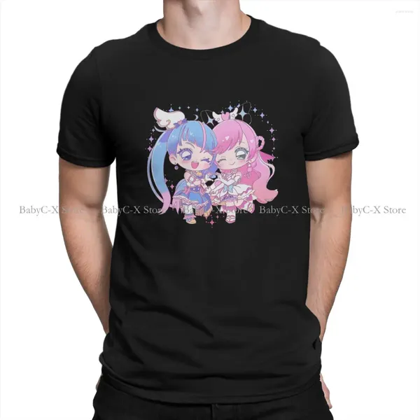 T-shirts pour hommes Hirogaru Sky Prism Mignon Style Chibi T-shirt en polyester Pretty Cure Precure Anime Confortable Idée cadeau créative Chemise