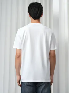 T-shirts masculins hla hailan maison coton ammoniac tissu manded été confortable élastique simple couleur unie solide shirt pour hommes