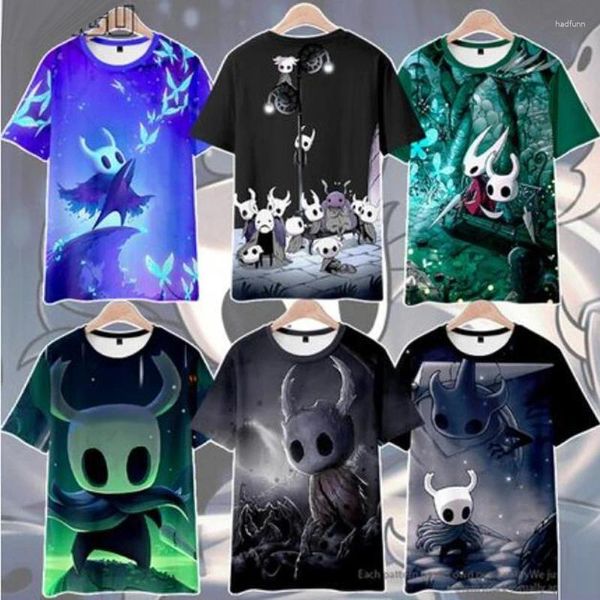 T-shirts pour hommes Hollow Knight 3D Imprimer Chemise Femmes Hommes Garçons Filles Enfants Été Col Rond Manches Courtes T-shirt Drôle T-shirts Graphiques Streetwear