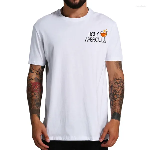 Camisetas para hombre, camisa Holy Aperoli, Aperollin alemán, regalo de fiesta de bebidas de verano, camisetas de algodón Unisex con cuello redondo para hombres y mujeres