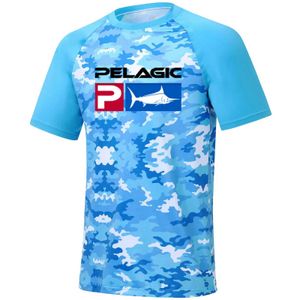 T-shirts masculins Homeproduct CenterCean Fishing GearShort Sleeved UV Protection Mens Outdoor Camouflage Tshirt Gear de pêche de l'océan J240527