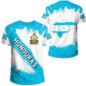 Camisetas para hombres Bandera de Honduras Camisa Hombres Verano Honduras Emblema Impresión Diseño de moda Fútbol divertido O Ncek Hrvatska Camiseta al por mayor 230718