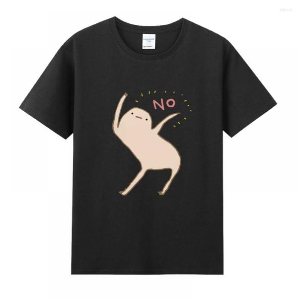 T-shirts pour hommes Honest Blob Says No Anime Hip Hop Ins Fashion Of Printed Cotton Tops T-shirt Streetwear For Men