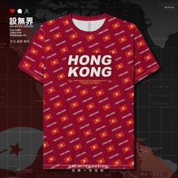 T-shirts pour hommes Hong Kong HK chine chemise à séchage rapide hommes vêtements de sport entraînement à manches courtes course décontracté hauts vêtements d'été