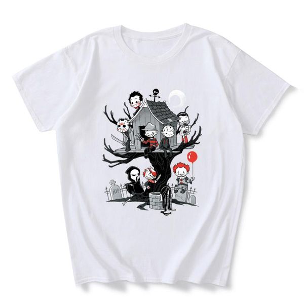 T-shirts pour hommes Horror House T-shirt Personnages Tops Tee Casual Coton Lâche Confortable Vêtements Cadeau