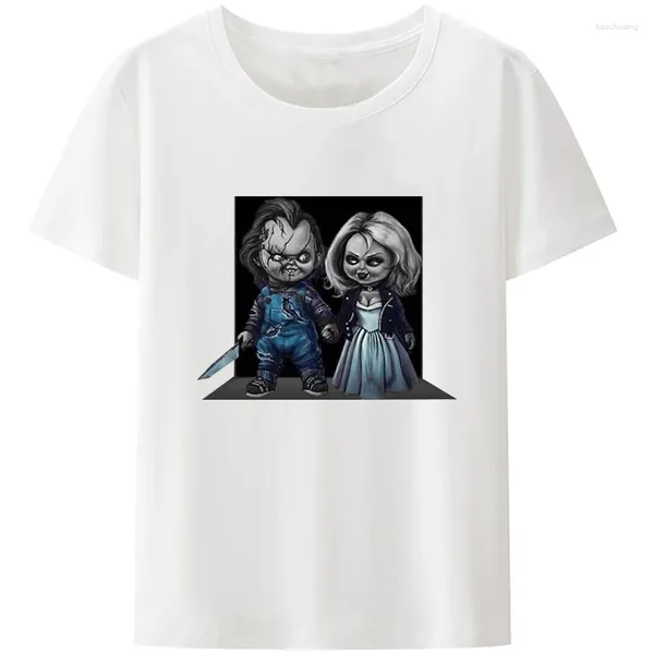 Camisetas para hombre, película de terror, Chucky, Camisa estampada para hombre y mujer, moda informal de manga corta, ropa informal estilo Hip Hop, Tops geniales, Camisetas divertidas