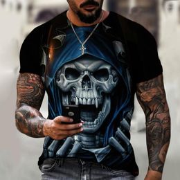 T-shirts pour hommes série d'horreur KYCK marque vêtements impression 3D T-shirt à col rond mode de rue ample surdimensionné