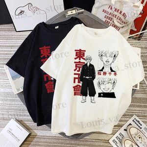 T-shirts voor heren Hot Japanse anime Tokyo Revengers T-shirt Men Chifuyu Matsuno Graphic TS Anime T-shirt unisex zomer tops t-shirt mannelijk T240419