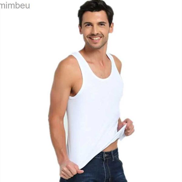 T-shirts pour hommes Vente chaude Débardeurs décontractés pour hommes Summer Bodybuilding Gilet sans manches Col carré Mode Tees masculins Gilet d'entraînement Factory OutletL240110