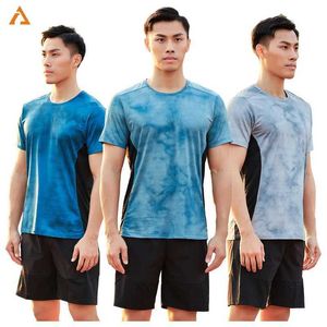 T-shirts pour hommes T-shirts de sport de vente chaude T-shirts de course à pied de sport compressés et respirants personnalisés chemise de fitness pour hommes à séchage rapide 9130 J240330