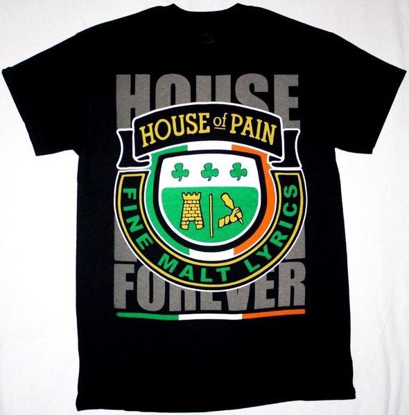 T-shirts pour hommes HOUSE OF PAIN FOREVER FINE MALT LYRICS DJ LETHAL BLACK T-SHIRT Summer Brand Fitness Body Building