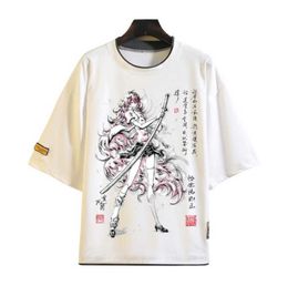 T-shirts pour hommes Houseki no Kuni Phosphophyllite T-shirt Anime T-shirt Cosplay Come Adult Peinture à l'encre T-shirt à manches courtes L230515 L230515