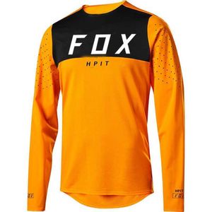 T-shirts pour hommes Hpit Fox 2023 NOUVEAU Maillot noir Motocross Cyclisme Hors route Dirt Bike Équitation ATV VTT DH Chemise à manches longues de course pour hommes