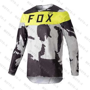 T-shirts pour hommes Hpit Fox VTT Cyclisme Jersey à manches longues pour hommes Cross Vélo Motocross Vêtements de cyclisme Tenue Enduro Pro Tenue de cyclisme Homme Moto H23